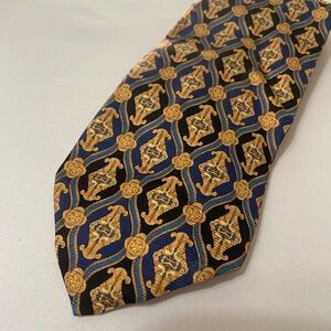 Caesar EUC 100% silk ornate formal men's neck tie